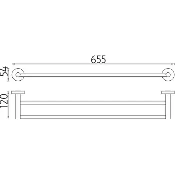 Držák na ručník Nimco Dvojitý držiak na uteráky, 66 cm UN 13061D-26