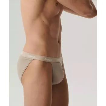 Slipy Pánské slipy / tanga 3PACK 3BMP-1582 Béžová - Atantic béžová XL