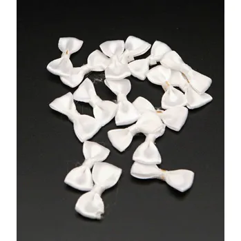 Stuha Prádlová saténová mašlička 1,2 cm x 2,5 cm - off white