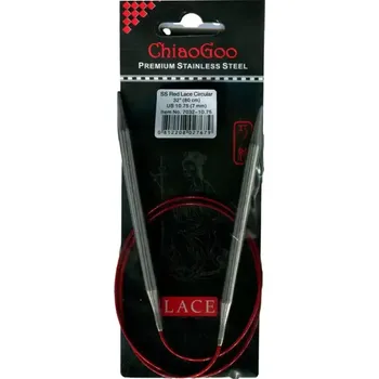 Jehlice ChiaoGoo Kruhové Fixní Jehlice 80Cm 7mm (ChiaoGoo RED Lace™ SS Circulars 32" 80Cm 7mm)
