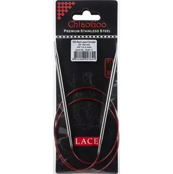 Jehlice ChiaoGoo Kruhové Fixní Jehlice 80Cm 4,5mm (ChiaoGoo RED Lace™ SS Circulars 32" 80Cm 4,5mm)