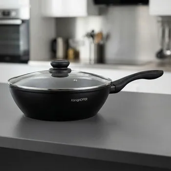 Pánev KONIGHOFFER CORVOS 24 cm nerezová pánev / wok s poklicí