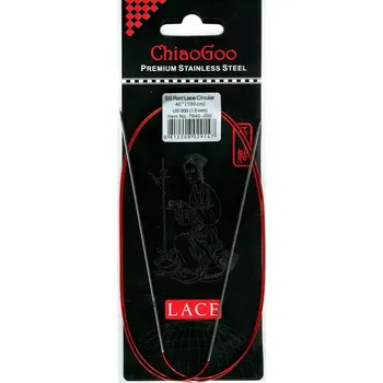 Jehlice ChiaoGoo Kruhové Fixní Jehlice 100Cm 1,5mm (ChiaoGoo RED Lace™ SS Circulars 40" 100Cm 1,5mm)