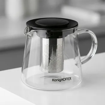 Konvice na čaj KONIGHOFFER ANDREA skleněná konvice na čaj o objemu 1 l se spařovačem