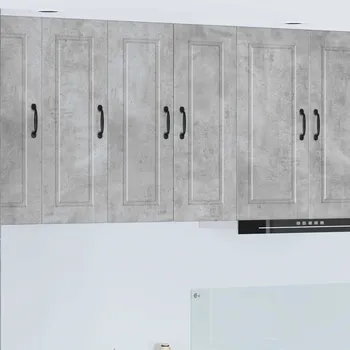 Příborník do zásuvky vidaXL Kuchyňská skříň s policí 2 pcs Betonově šedá 30 x 31 x 80 cm