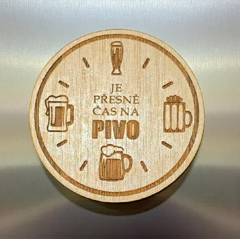 Otvírák Otvírák s magnetem na lednici | Je čas na pivo | Gravilan Varianta: Je přesně čas na pivo