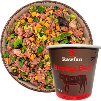 Krmivo pro psa Rawfan HOVĚZÍ BARF 250 g (mražené) – nutričně vyvážená směs z kvalitního hovězího masa