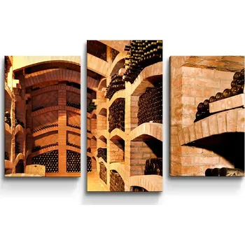 Obraz Sablio Obraz - 3-dílný Vinný sklep - 75x50 cm