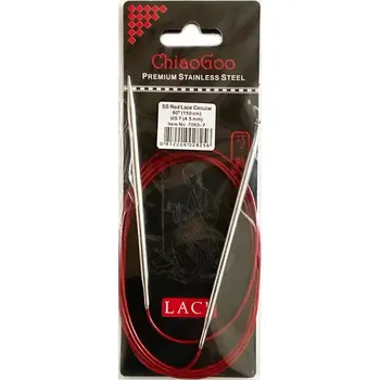 Jehlice ChiaoGoo Kruhové Fixní Jehlice 150Cm 4,5mm (ChiaoGoo RED Lace™ SS Circulars 60" 150Cm 4,5mm)