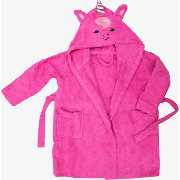 Dívčí župan Dětský župan jednorožec s výšivkou růžový 2-4 roky