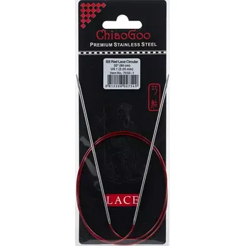 Jehlice ChiaoGoo Kruhové Fixní Jehlice 80Cm 2,25mm (ChiaoGoo RED Lace™ SS Circulars 32" 80Cm 2,25mm)