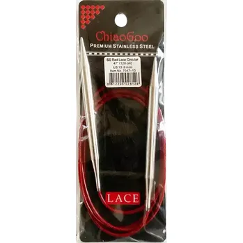 Jehlice ChiaoGoo Kruhové Fixní Jehlice 120Cm 9mm (ChiaoGoo RED Lace™ SS Circulars 47" 120Cm 9mm)