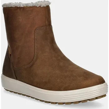 Dámská zimní obuv Semišové sněhule Ecco Soft 7 Tred Warm 450753.02034 hnědá 88X, EUR 39