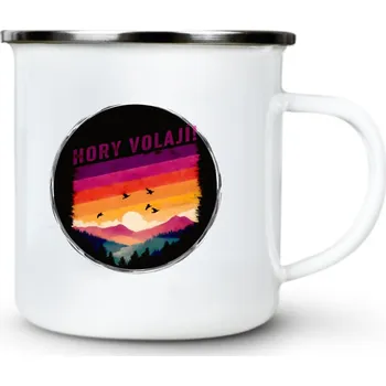 Pánská móda Hory volají, V12 - Plechový hrnek VELKÝ 400ml (500 ml po okraj) - 400 ml