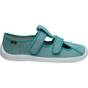 Dívčí bačkory Papuče / bačkory - tyrkysové 5302432 (na suchý zip), Fare bare Velikost: 37
