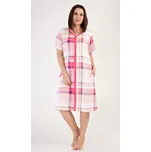 Dámské domácí šaty s tříčtvrtečním rukávem Catherine - lososová - 4XL