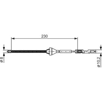 Lanko parkovací brzdy Tažné lanko, parkovací brzda BOSCH 1 987 482 370