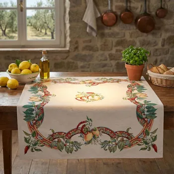 ubrus Ubrus vzor citrony a papričky RUNNER 97 × 100 cm