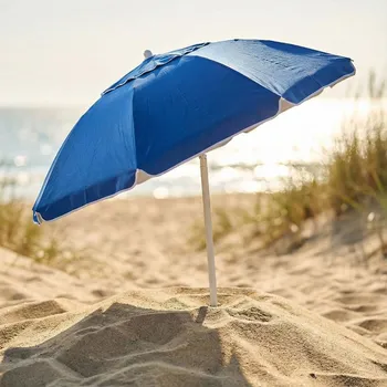 Stínicí technika Lázeňský slunečník skládací Tadar modrý 200 cm