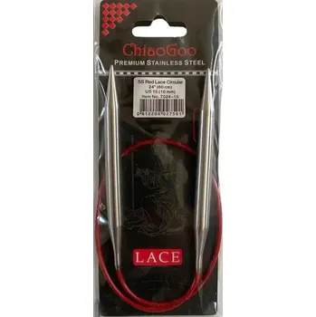 Jehlice ChiaoGoo Kruhové Fixní Jehlice 60Cm 10mm (ChiaoGoo RED Lace™ SS Circulars 24" 60Cm 10mm)