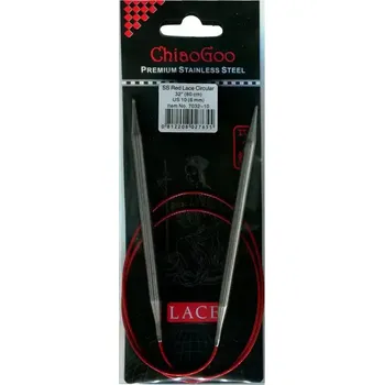 Jehlice ChiaoGoo Kruhové Fixní Jehlice 80Cm 6mm (ChiaoGoo RED Lace™ SS Circulars 32" 80Cm 6mm)