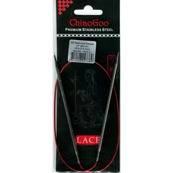 Jehlice ChiaoGoo Kruhové Fixní Jehlice 60Cm 3,5mm (ChiaoGoo RED Lace™ SS Circulars 24" 60Cm 3,5mm)