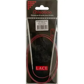 Jehlice ChiaoGoo Kruhové Fixní Jehlice 120Cm 3,75mm (ChiaoGoo RED Lace™ SS Circulars 47" 120Cm 3,75mm)