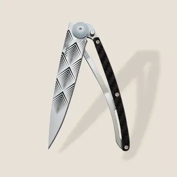 kapesní nůž Kapesní nůž Deejo Tattoo 37g Art Déco carbon fiber