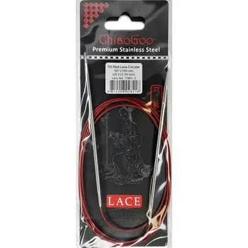 Jehlice ChiaoGoo Kruhové Fixní Jehlice 150Cm 3,25mm (ChiaoGoo RED Lace™ SS Circulars 60" 150Cm 3,25mm)