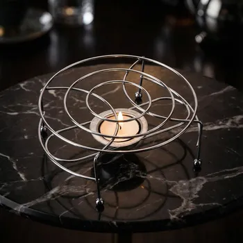 Podložka pod hrnec Chromovaný ohřívač KULATÁ SVÍČKA 18 cm