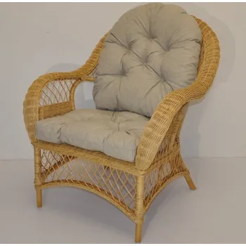 Zahrada Axin Trading s.r.o. Ratanové křeslo Florida medové polstr tmavě béžový melír