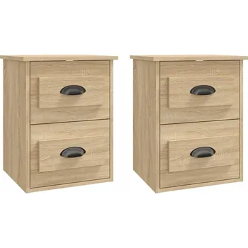 Noční stolek ZÁVĚSNÉ NOČNÍ STOLKY 2 KS DUB SONOMA 41,5X36X53 CM