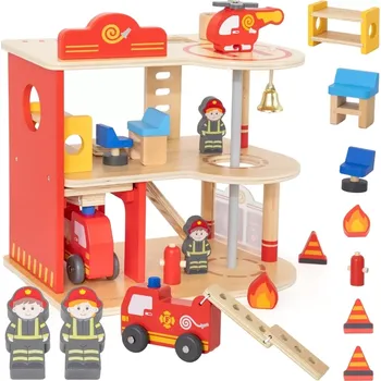 Dřevěná hračka Viga HASIČSKÁ STANICE