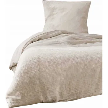 Povlečení Douceur d'intérieur Angelia béžové 140 x 200, 63 x 63 cm patentky