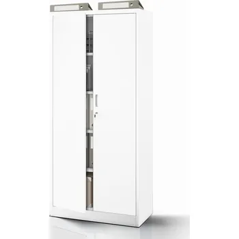Šatní skříň Kovová skříň JAN Compact 1750 x 800 x 400 mm, bílá