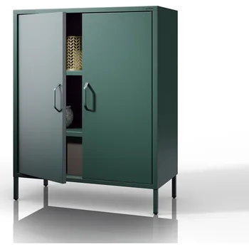 Šatní skříň Skříňka s policemi VITO, 800 x 1015 x 400 mm, Moderní : lahvově zelená