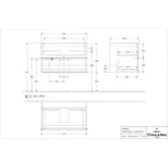 Villeroy & Boch Antao skříňka pod umyvadlo 80x19 cm, 1x zásuvka, Black Matt Lacquer (K08010PD)