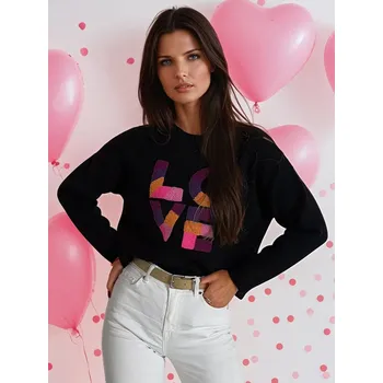 Dámský svetr Dámský svetr oversize HARPER MY1985 Barva: Černá, Velikost: ONE SIZE