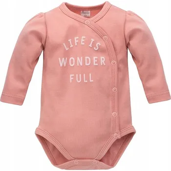 Kojenecký body Růžové rozepínací body Spring Light Pinokio velikost 68