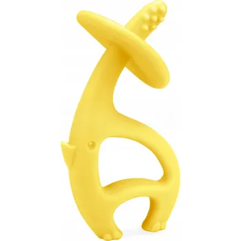 Ortodontické kousátko žirafa Mombella silikonové žluté