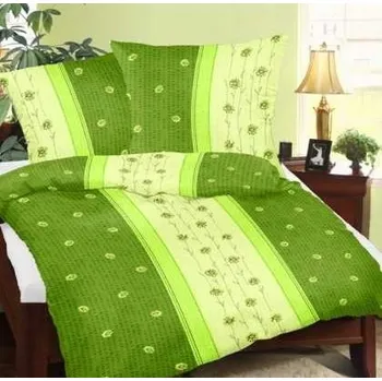 Povlečení Krepové povlečení 125/3 Margaretka zelená 200x220