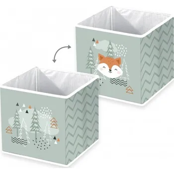 Úložný box Detský úložný box Herding "Nordic Forest" - skladací, 30×30×30 cm