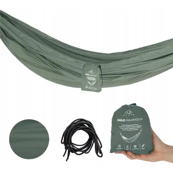 Houpací síť Hamaka bez tyče 100 zelená 120 kg 260 x 150