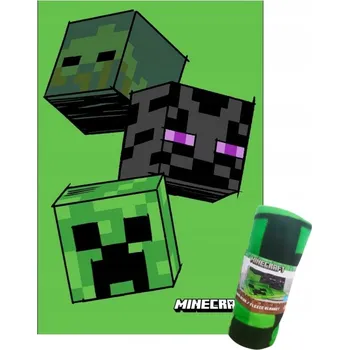 Dětská deka Koc Minecraft Moby Creeper Zombie 100×150 cm Fleece pro děti