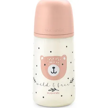 SUAVINEX WILD & FREE láhev - 1x kojenecká plastová láhev, physiologický při