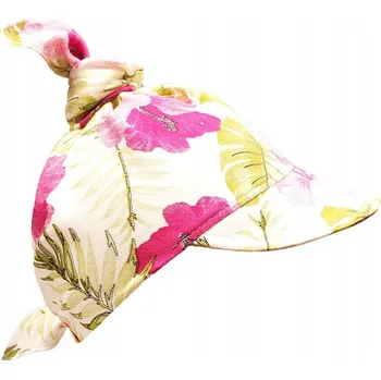 Čepice ŠÁTEK S KŠILTEM čepice léto Květiny Ibišek KLEKLE