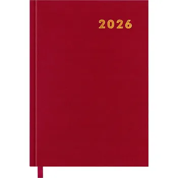 Kalendář Knižní kalendář 2026 A5 Easy červený (červená)