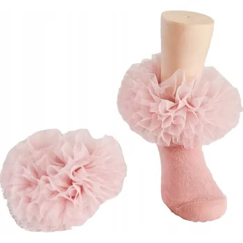 Ponožky Baletní Punčochy s Tylovou Sukýnkou - Elegantní pro Holčičku růžové, 1-2 roky