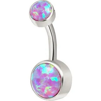 Piercing Piercing do pupíku s fialovým opálem - PIERCING