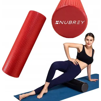 Masáž Masážní válec s výstupky Nubrey 60 cm x 15 cm červený